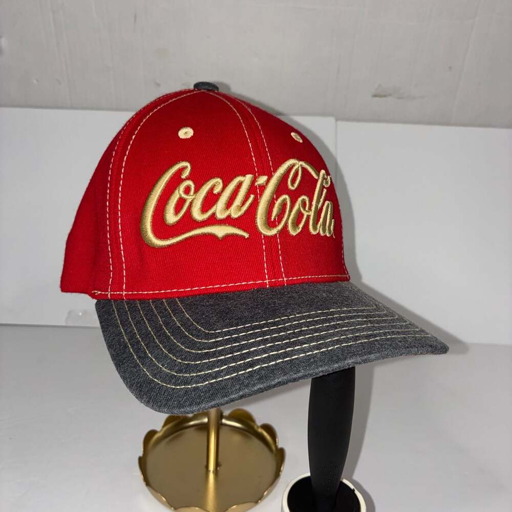Coca-Cola Established 1886 Embroidered Red and Gray Baseball Cap